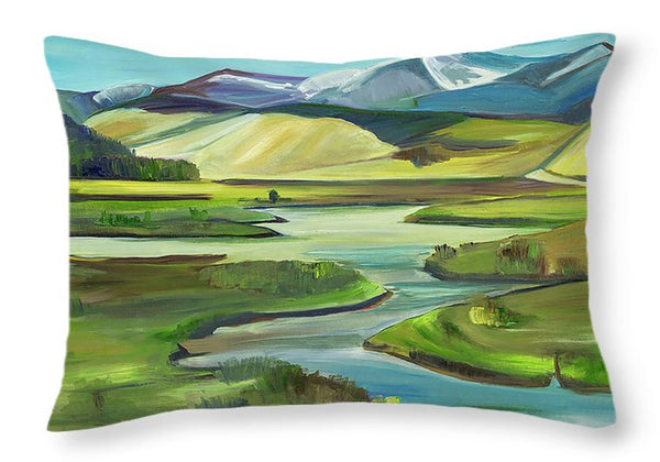 Big Hole River - Throw Pillow