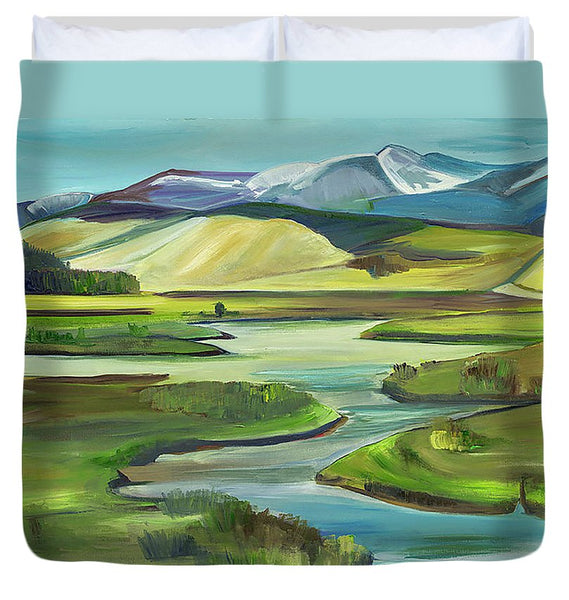 Big Hole River - Duvet Cover