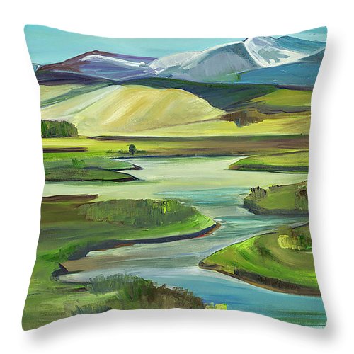 Big Hole River - Throw Pillow