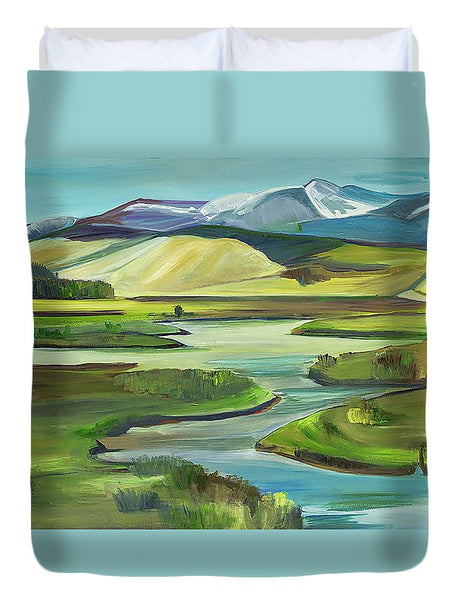 Big Hole River - Duvet Cover