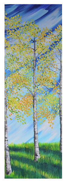 Aspen Trees Line - Yoga Mat