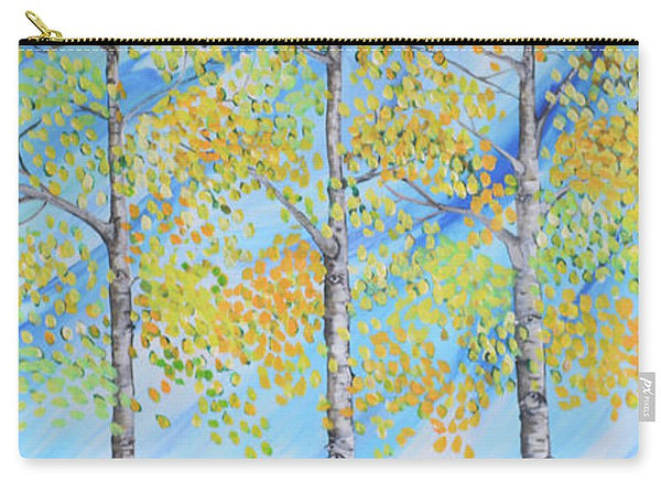 Aspen Trees Line - Carry-All Pouch