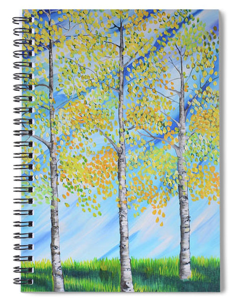 Aspen Trees Line - Spiral Notebook
