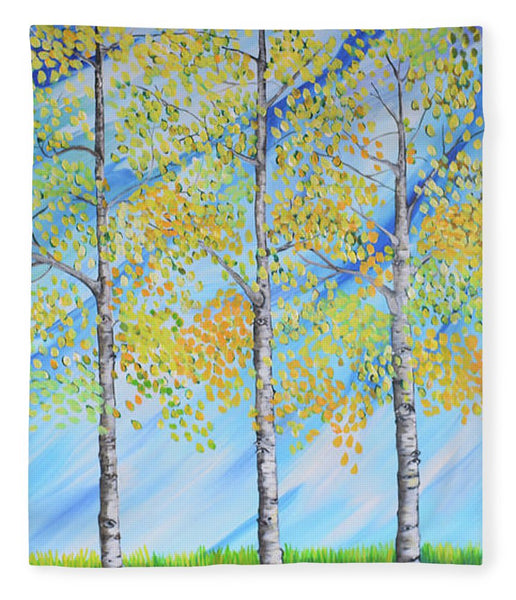 Aspen Trees Line - Blanket