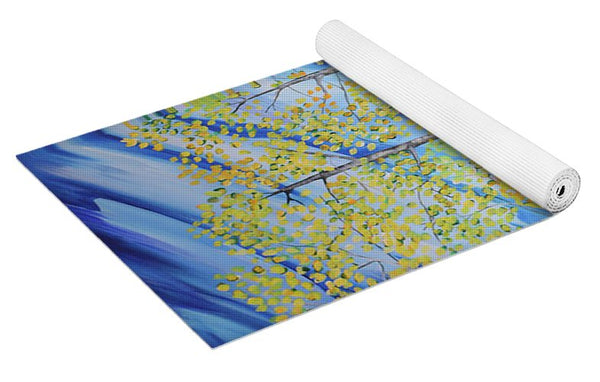 Aspen Trees Line - Yoga Mat