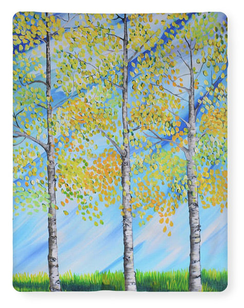 Aspen Trees Line - Blanket