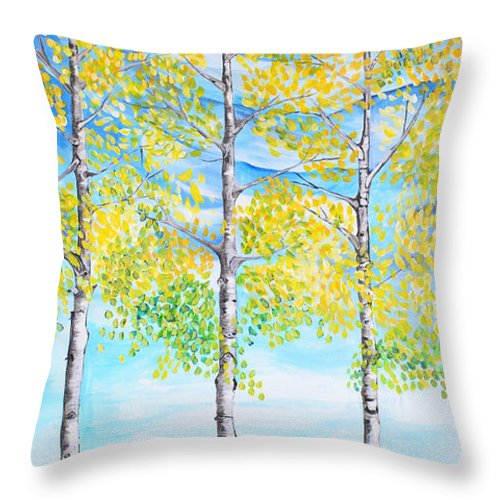 Aspen Trees triangle - Throw Pillow