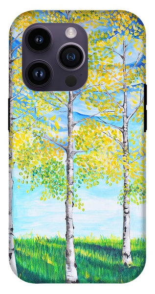 Aspen Trees triangle - Phone Case