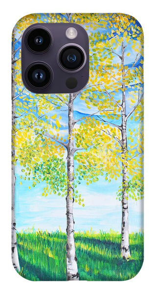Aspen Trees triangle - Phone Case