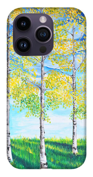 Aspen Trees triangle - Phone Case