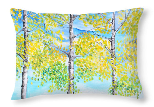 Aspen Trees triangle - Throw Pillow