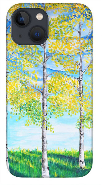 Aspen Trees triangle - Phone Case
