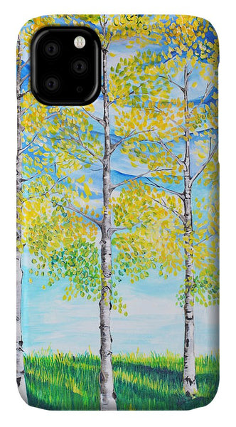 Aspen Trees triangle - Phone Case