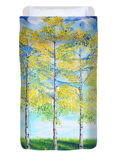 Aspen Trees triangle - Duvet Cover