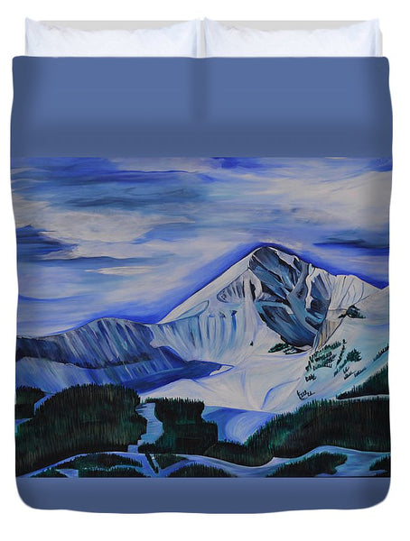 Bluebird Day on Lone Peak - Duvet Cover