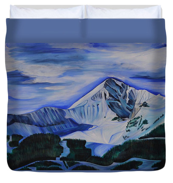 Bluebird Day on Lone Peak - Duvet Cover