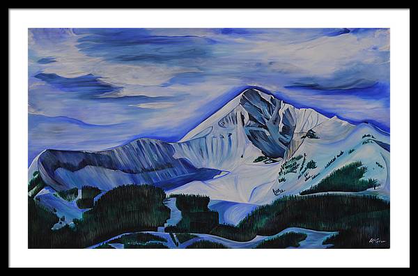Bluebird Day on Lone Peak - Framed Print