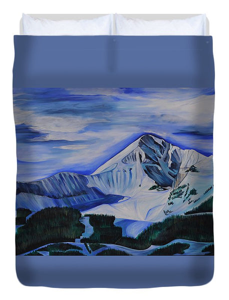 Bluebird Day on Lone Peak - Duvet Cover
