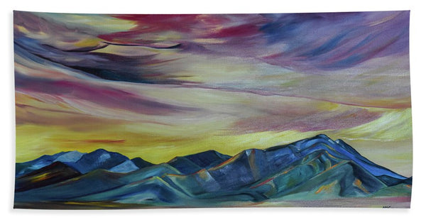 Bridger Mountains, Sunise - Bath Towel