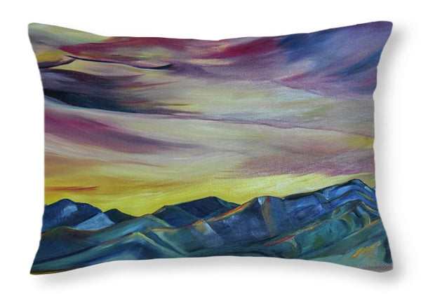 Bridger Mountains, Sunise - Throw Pillow