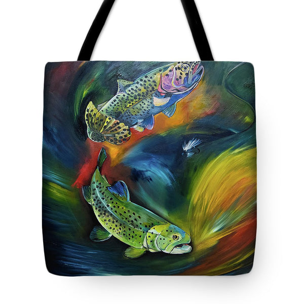 Dancing Trout - Tote Bag