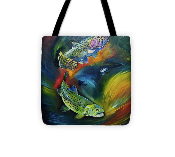 Dancing Trout - Tote Bag