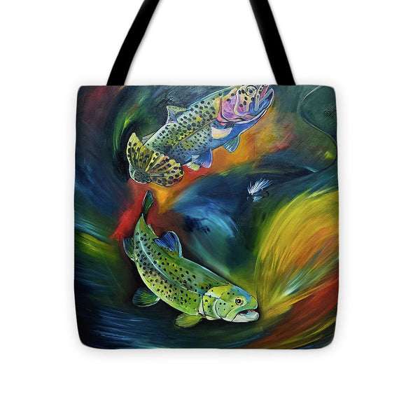 Dancing Trout - Tote Bag