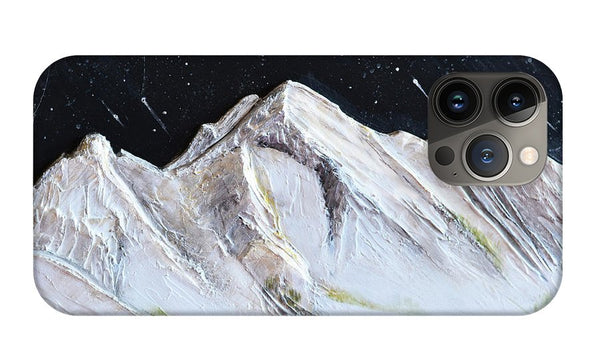 Gallatin Peak under the Stars - Phone Case