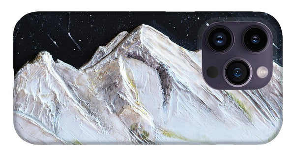 Gallatin Peak under the Stars - Phone Case
