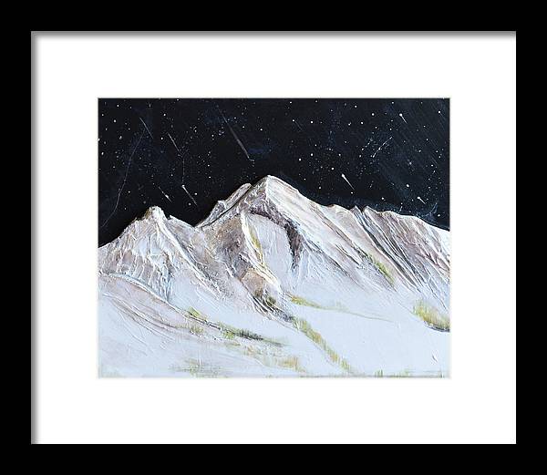 Gallatin Peak under the Stars - Framed Print