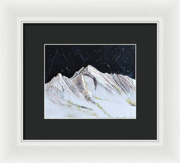 Gallatin Peak under the Stars - Framed Print