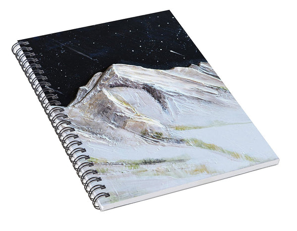 Gallatin Peak under the Stars - Spiral Notebook