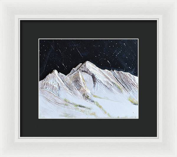 Gallatin Peak under the Stars - Framed Print