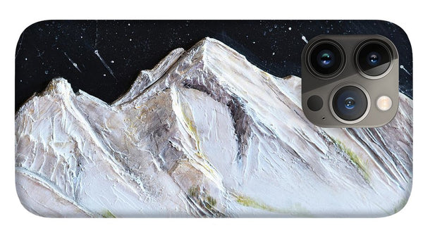 Gallatin Peak under the Stars - Phone Case