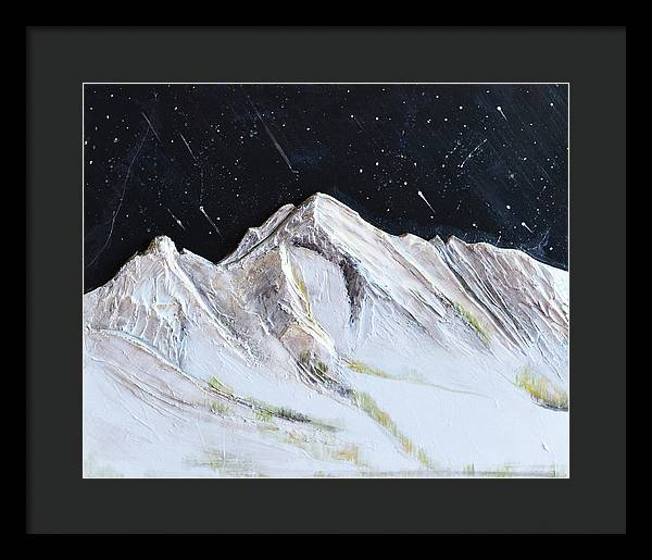 Gallatin Peak under the Stars - Framed Print