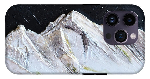 Gallatin Peak under the Stars - Phone Case