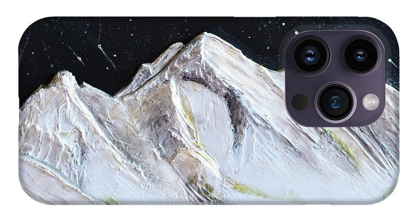 Gallatin Peak under the Stars - Phone Case