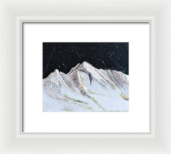 Gallatin Peak under the Stars - Framed Print