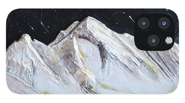 Gallatin Peak under the Stars - Phone Case