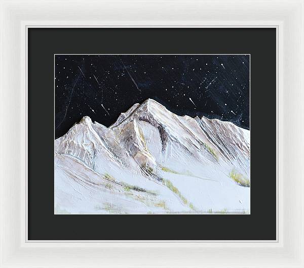 Gallatin Peak under the Stars - Framed Print