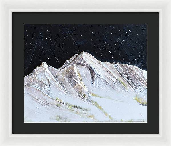 Gallatin Peak under the Stars - Framed Print