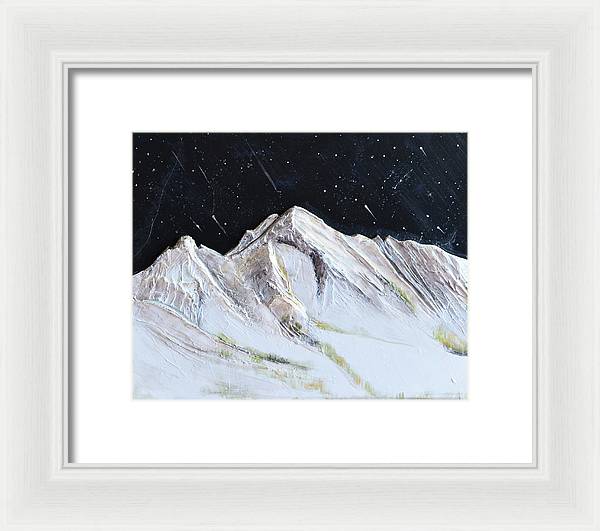 Gallatin Peak under the Stars - Framed Print