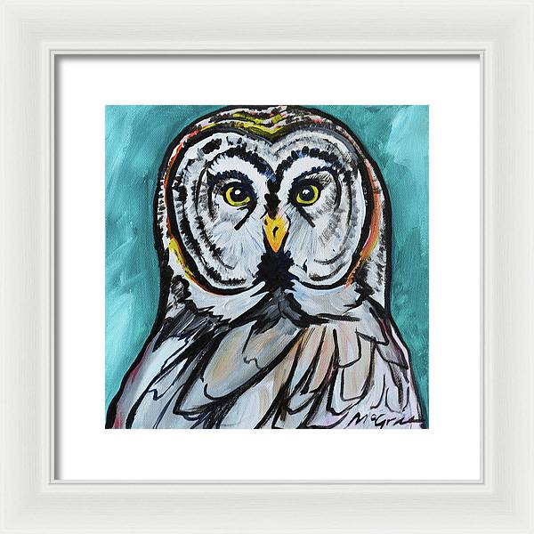 Rosebud Owl - Framed Print