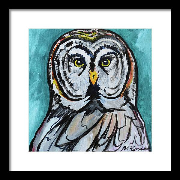 Rosebud Owl - Framed Print