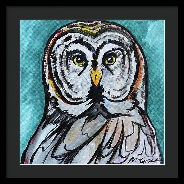 Rosebud Owl - Framed Print