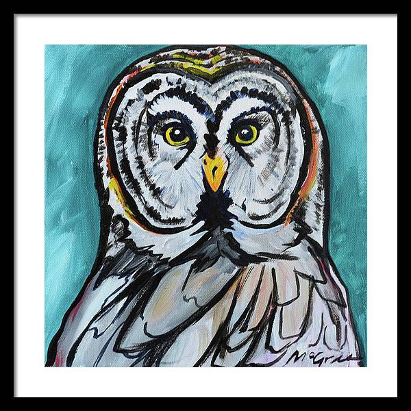 Rosebud Owl - Framed Print