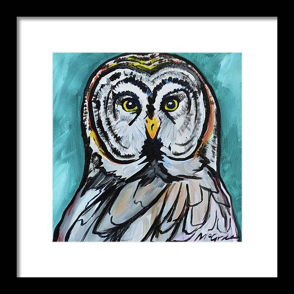 Rosebud Owl - Framed Print