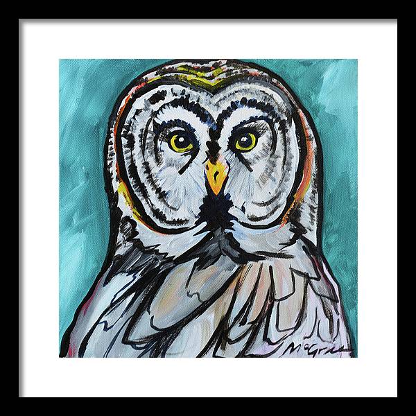 Rosebud Owl - Framed Print