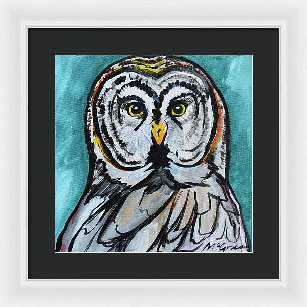 Rosebud Owl - Framed Print
