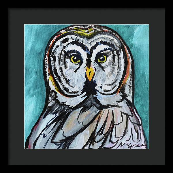 Rosebud Owl - Framed Print